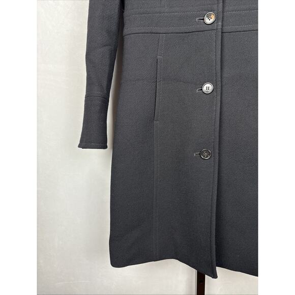 J Crew Classic Lady Day Coat Italian Double Cloth Wool Thinsulate Womens 0 Black - Picture 3 of 12